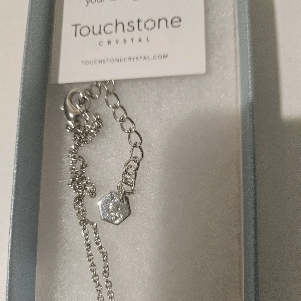 Touchstone Crystal Silver Snowflake Necklace - image 3